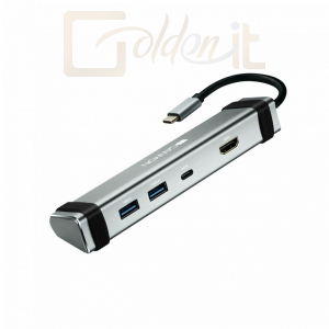 Notebook kiegészitők Canyon CNS-TDS03DG 4-in-1 USB Type C Multiport Hub Space Grey - CNS-TDS03DG