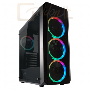 Ház LC Power Gaming 703B QuadLuxx Window Black - LC-703B-ON