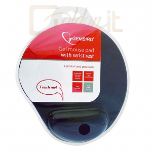 Egérpad Gembird MP-GEL-B Gel mouse pad with wrist support Blue - MP-GEL-B