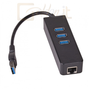 Hálózati eszközök Akyga AK-AD-32 USB3.0 3-port + Ethernet - AK-AD-32