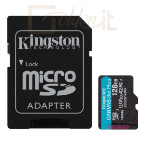 USB Ram Drive Kingston 128GB microSDXC Canvas Go! Plus 170R A2 U3 V30 Card + adapterrel - SDCG3/128GB