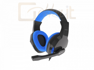 Fejhallgatók, mikrofonok Natec Genesis Argon 100 Gamer Headset Black/Blue - NSG-1436