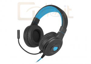 Fejhallgatók, mikrofonok FURY Warhawk RGB gaming headset Black/Blue - NFU-1585