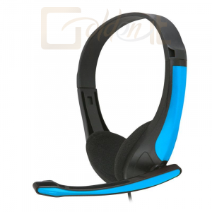 Fejhallgatók, mikrofonok Omega FH4088BL FreeStyle Chat Stereo Headset Blue - FH4088BL