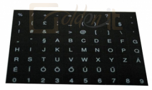 Notebook kiegészitők Noname Billentyűzet matrica HU Black/White - 39522CM