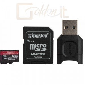 USB Ram Drive Kingston 128GB microSDXC SDCR2 Class 10 UHS-II U3 Canvas React Plus Kit + MLPM Reader + adapterrel - MLPMR2/128GB