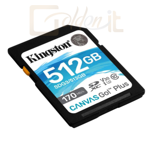 USB Ram Drive Kingston 512GB SDXC Canvas Go! Plus 170R C10 UHS-I U3 V30 - SDG3/512GB