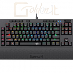 Billentyűzet Redragon Broadsword-Pro Mechanical Gaming RGB Wired Keyboard Brown Switches Black HU - K588RGB-PRO_BROWN_HU
