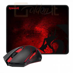Egér Redragon M601WL-BA Wireless Gaming Mouse and Mouse Pad Combo Black/Red - M601WL-BA