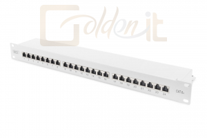 Hálózati eszközök Digitus CAT 6A Patch Panel, shielded, 1U, 24-port, - DN-91624S-EA