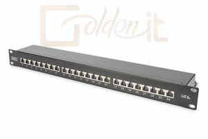 Hálózati eszközök Digitus CAT 6A Patch Panel, shielded, 1U, 24-port, - DN-91624S-EA-B