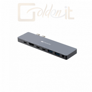 Notebook kiegészitők Canyon CNS-TDS08DG Power Delivery docking station 8-in-1 Dark Gray - CNS-TDS08DG