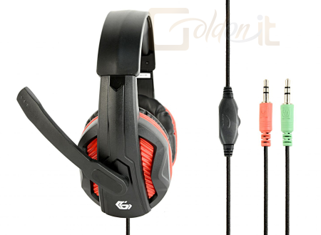 Fejhallgatók, mikrofonok Gembird GHS-03 Gaming Headset Matte Black/Red - GHS-03