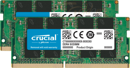 RAM - Notebook Crucial 32GB DDR4 2400MHz Kit(2x16GB) SODIMM - CT2K16G4SFD824A