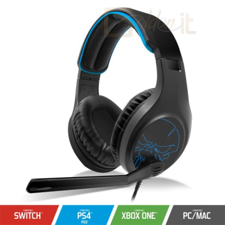 Fejhallgatók, mikrofonok Spirit Of Gamer MIC-EH20 Headset Black/Blue - MIC-EH20