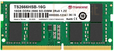 RAM - Notebook Transcend 16GB DDR4 2666Mhz JetRam SODIMM - JM2666HSE-16G