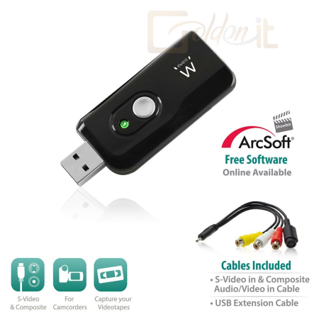 Digitalizáló tábla Ewent EW3707 USB Video Grabber - EW3707