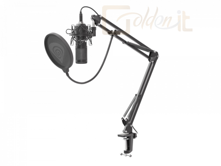 Fejhallgatók, mikrofonok Natec Genesis Radium 400 Studio microphone Black - NGM-1377