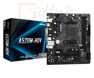 Alaplapok ASROCK A520M-HDV - 90-MXBE50-A0UAYZ