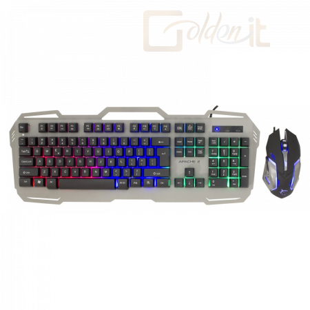 Billentyűzet White Shark GMK-1901 Apache 2 keyboard + mouse combo Silver HU - GMK-1901HU