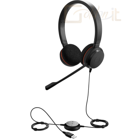 Fejhallgatók, mikrofonok Jabra Evolve 20 MS Duo USB Black - 4999-823-109