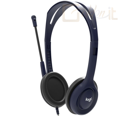 Fejhallgatók, mikrofonok Logitech School Wired Headset with Microphone Blue - 991-000265