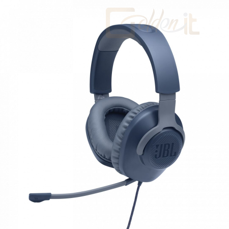 Fejhallgatók, mikrofonok JBL Quantum 100 Gaming Headset Blue - JBLQUANTUM100BLU