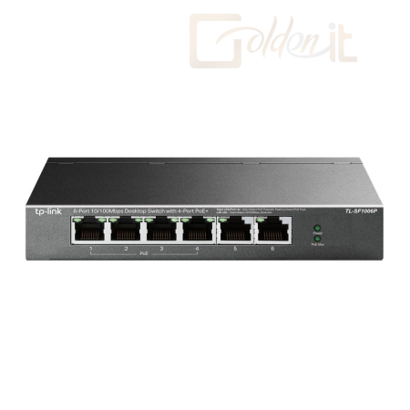 Hálózati eszközök TP-Link TL-SF1006P 6-Port 10/100Mbps Desktop Switch with 4-Port PoE+ - TL-SF1006P