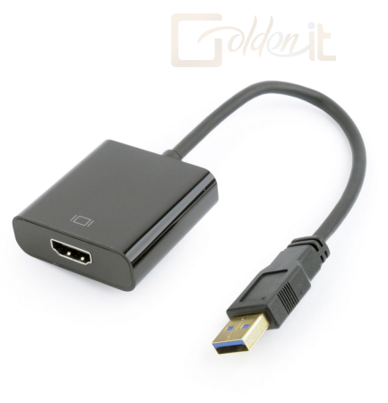Hálózati eszközök Gembird A-USB3-HDMI-02 USB to HDMI display adapter Black - A-USB3-HDMI-02