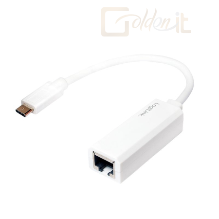 Hálózati eszközök Logilink USB-C 3.1 to Gigabit adapter White - UA0238