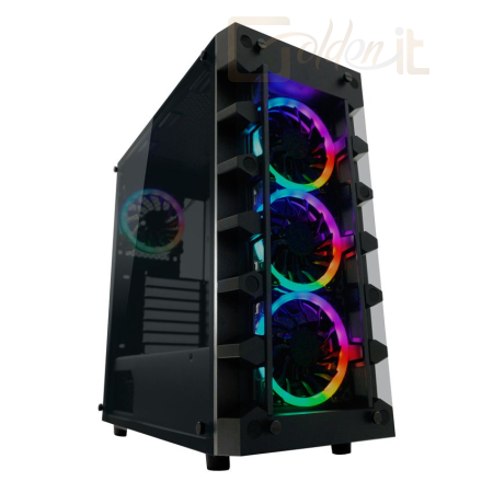 Ház LC Power 709B Solar System X Gaming case Window Black - LC-709B-ON