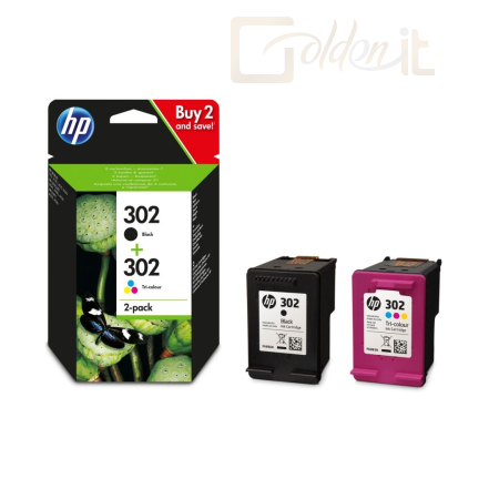 Nyomtató - Tintapatron HP X4D37AE (302) Black + Color tintapatron - X4D37AE