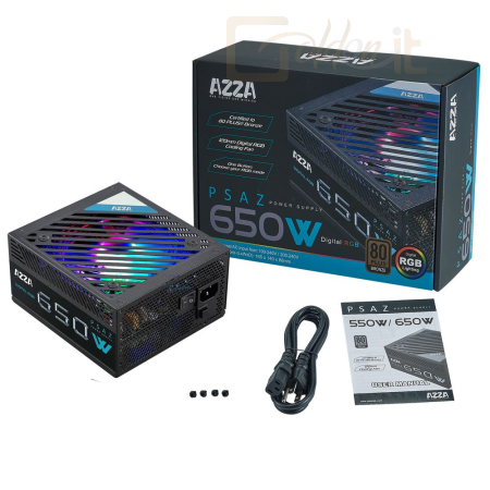 Táp AZZA 650W 80+ Bronze ARGB PSAZ - AD-Z650 ARGB