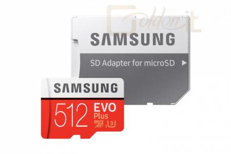 USB Ram Drive Samsung 512GB microSDXC kártya EVO Plus (2020) + adapterrel - MB-MC512HA/EU