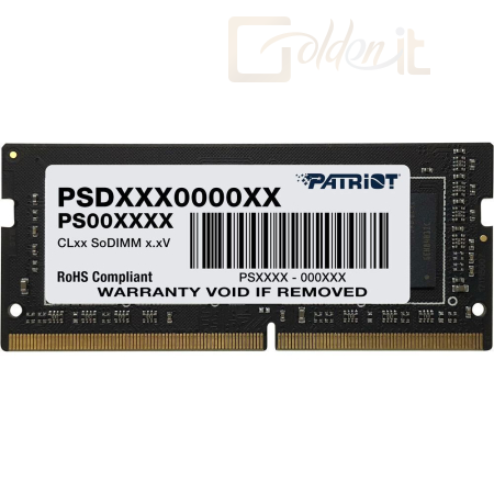 RAM - Notebook Patriot 16GB DDR4 2666MHz Signature Line SODIMM - PSD416G266681S