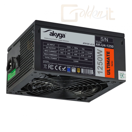 Táp Akyga AK-U4-1250 1250W 80+ Gold - AK-U4-1250