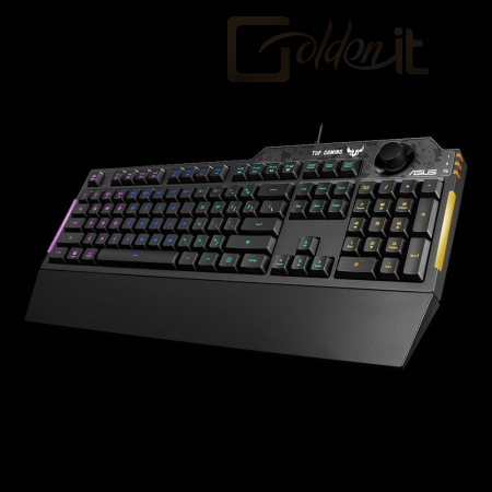 Billentyűzet Asus TUF Gaming K1 RGB keyboard Black HU - 90MP01X0-BKHA00