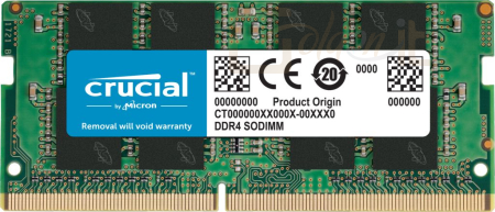 RAM - Notebook Crucial 8GB DDR4 3200MHz SODIMM - CT8G4SFRA32A