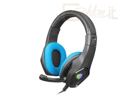 Fejhallgatók, mikrofonok FURY Phantom Gaming headset Black/Blue - NFU-1679