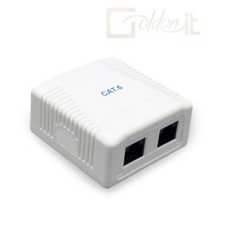 Hálózati eszközök Gembird NCAC-2U6-01 CAT6 UTP 2-port surface mount box - NCAC-2U6-01