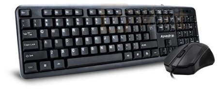 Billentyűzet Apedra KM-520 keyboard + mouse Black HU - 6920919256050