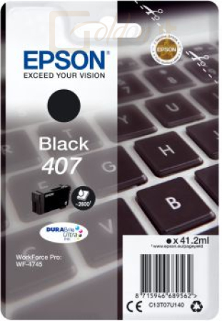 Nyomtató - Tintapatron Epson WF-4745 Black - C13T07U140