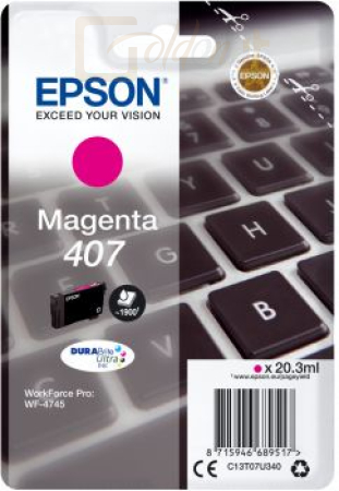Nyomtató - Tintapatron Epson WF-4745 Magenta - C13T07U340