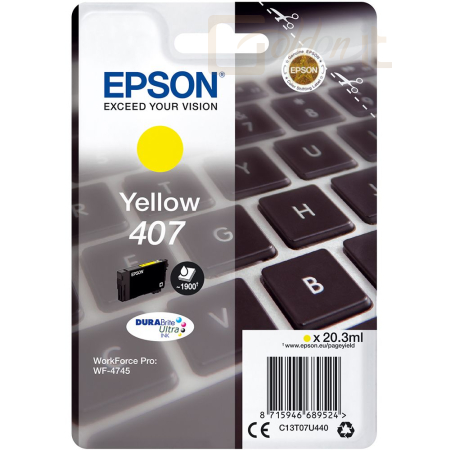 Nyomtató - Tintapatron Epson WF-4745 Yellow - C13T07U440