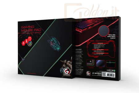Egérpad Gembird MP-GAMELED-L Gaming mouse pad with LED light effect Large-size - MP-GAMELED-L