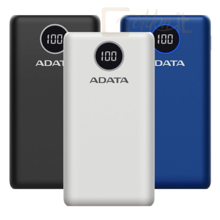 Powerbank vésztöltők A-Data P20000QCD 20000mAh Power Bank White - AP20000QCD-DGT-CWH