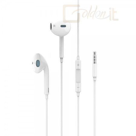 Fejhallgatók, mikrofonok Usams EP-22 Stereo Earphones White - EP-22