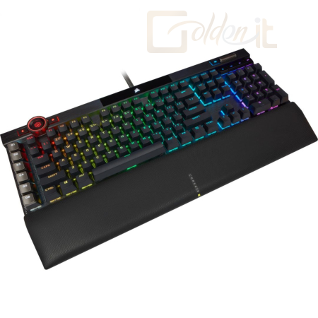 Billentyűzet Corsair K100 RGB Optical-Mechanical Gaming Keyboard Corsair OPX Switch Black US - CH-912A01A-NA