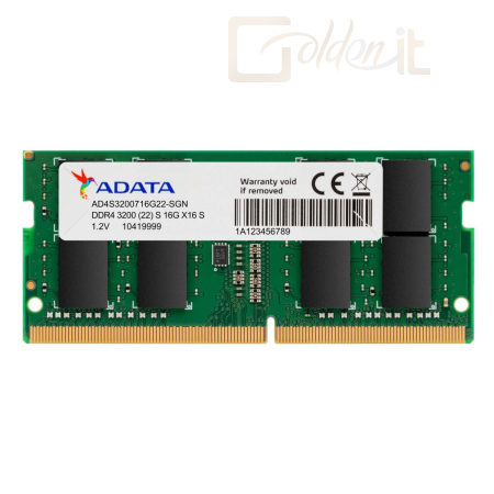 RAM - Notebook A-Data 16GB DDR4 3200MHz SODIMM - AD4S3200716G22-BGN