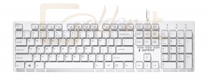 Billentyűzet Gembird KB-MCH-03-W multimedia keyboard White US - KB-MCH-03-W